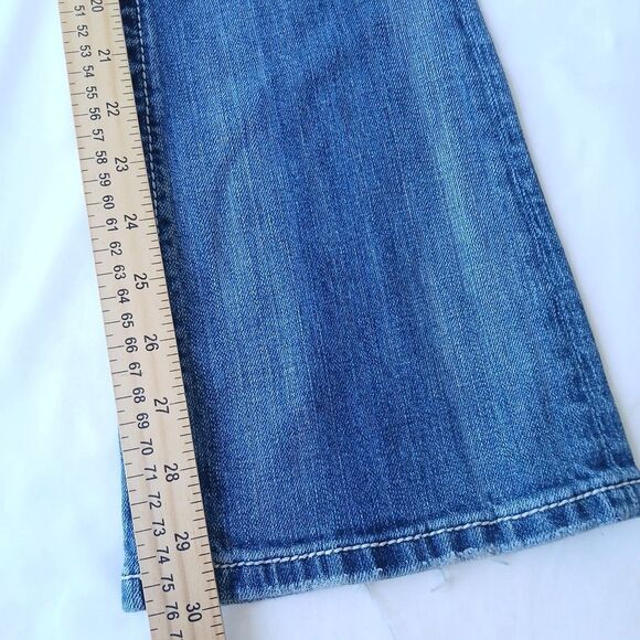 Miss Me Slim Boot Stretch Denim Jeans Embellish Cross Pockets Sz 27 VTG Y2K - Picture 7 of 8